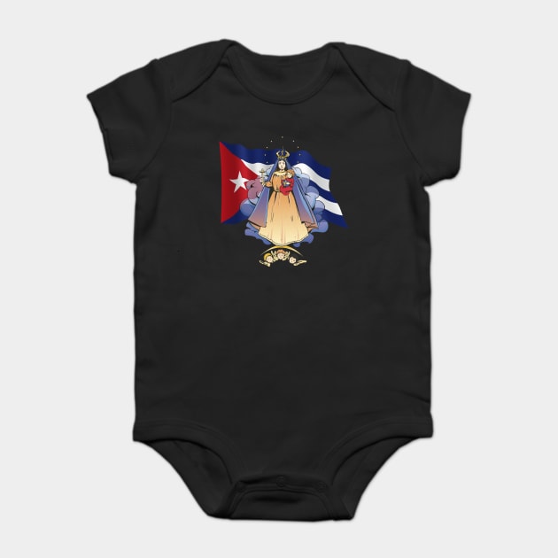 Virgen de la Caridad del Cobre Patrona de Cuba & Cuban Flag Baby Bodysuit by creative